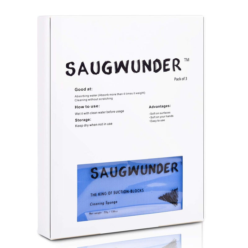 SAUGWUNDER Cleaning Sponge Super Absorbent Water Durable ^-^ 17.5Ã—7.5Ã—3.5 cm[6.9 x 3 x 1.38 inches] Use for Household Clean Cars/Boats The dust and Dirt on Furnitures,Bathtubs&etc. (Multicolor) - Image 2